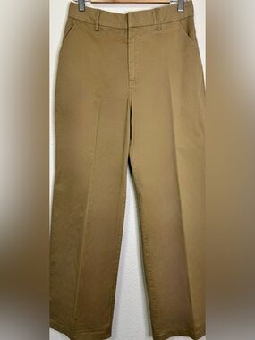 Good American Khaki Wide Leg Pants Tan Trouser Casual Chic Size 6/28